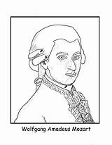 Mozart Wolfgang Amadeus Compositeurs Musiciens Composers sketch template