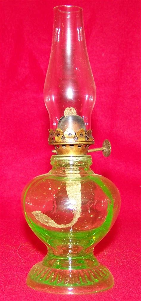 small uranium glass handy lamp collectors weekly