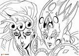 Jojo Colorear Giovanna Jojos Aniyuki Jolyne Whitesnake Joestar Kuujou sketch template