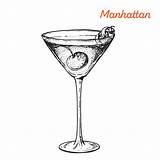 Manhattan Alcoholic Sketch sketch template