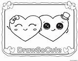 Draw Cute Coloring Pages So Hearts Printable Valentine Drawings Valentines Drawsocute Kawaii Print Heart Drawing Easy Book Ravishing Color Sheets sketch template