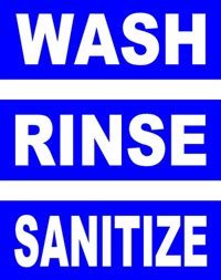 wash rinse sanitize hand washing sign arkansas correctional