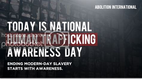 today is national human trafficking awareness day notes to women