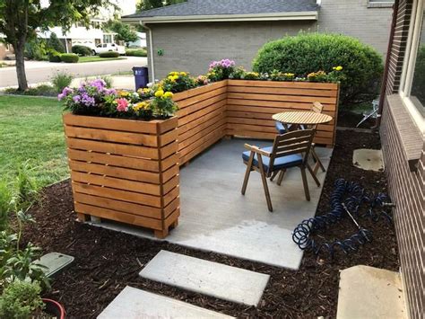 Slatted Patio Privacy Planter Album On Imgur Front Yard Patio