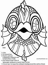Fish Mask Printable Masks Coloring Template Halloween Pages Pheemcfaddell Kids Color Project Cut Outline Costume Para Traceable Cutout Supplies School sketch template