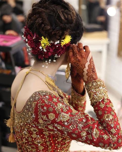 pin by gulam nabi on mehndi bride hairstyles bride wedding hairstyles