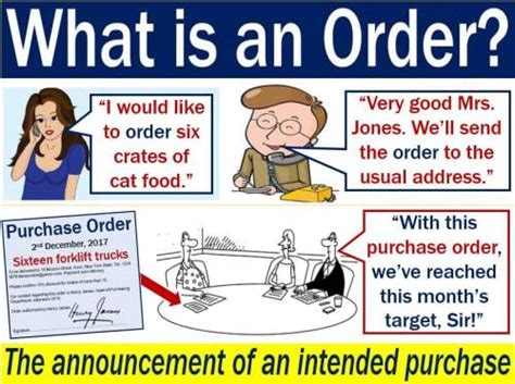 order definition  meaning market business news