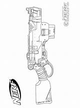 Nerf Slingfire Malvorlage Kleurplaat Blasters Persoonlijke Stimmen sketch template