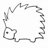 Porcupine Coloring Pages Drawing Clipart Easy Colouring Kids Drawings Printable Draw Google Baby Sheets Animals Preschool Cartoon Clip Porcupines Stencils sketch template