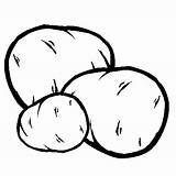 Coloring Pages Potatoes Fruits Vegetables sketch template