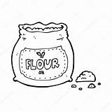 Flour Bag Cartoon Clipart Coloring Pages Drawing Illustration Stock Vector Color Getcolorings Print Printable Depositphotos sketch template
