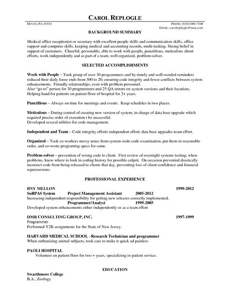 medical receptionist resume norcrosshistorycenter resume pinterest
