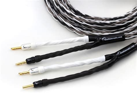 knukonceptz krux interlaced braided  gauge speaker cable   bfa banana plugs ebay