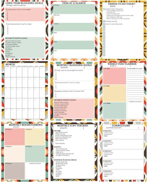 printable daily planner sheets  printable planner pages