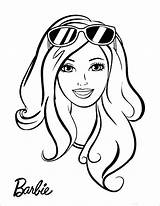 Barbie Coloring Face Pages Printable Coloringbay sketch template