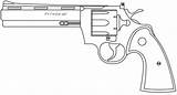 Colt Python Revolver Valiant Pistol Airsoft Arma Megnyitás Pistolet sketch template