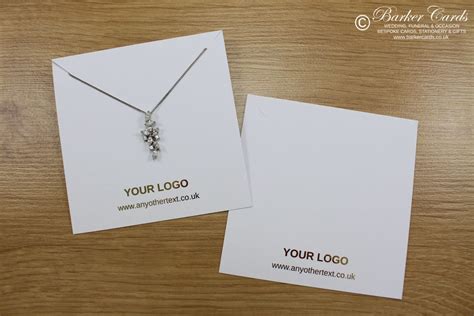 custom printed necklace display cards uk