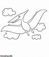 Dinosaur Coloring Pages Flying Dinosaurs Kids Coloringpages Site Print Choose Board Rex sketch template
