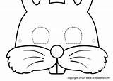 Bunny Mask Make Masks Kids Crafts Own Pattern Freekidscrafts sketch template