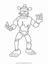 Fnaf Dreadbear Freddy Coloringpages101 sketch template