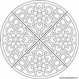 Coloring Pages Waffle Mandala Transparent Optical Flower Illusion Printable Simple Cola Coca Illusions Adult Donteatthepaste Mandalas Adults Book Print Color sketch template