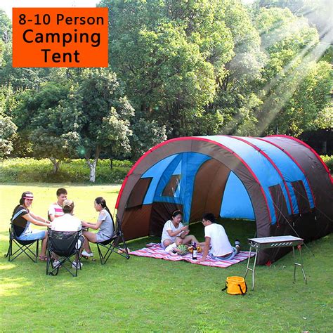 people travel camping tent hiking waterproof double layer oxford cloth portable high