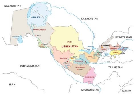 Maps Of Uzbekistan Small Political Map Mapa Owje Hot Sex Picture