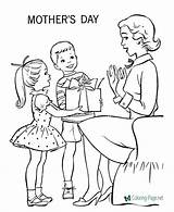 Coloring Mother Mothers Pages Mom sketch template