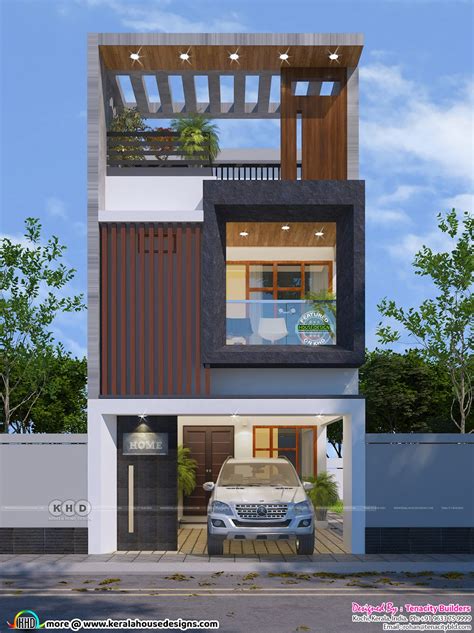 narrow house design kerala home design  floor plans  dream houses