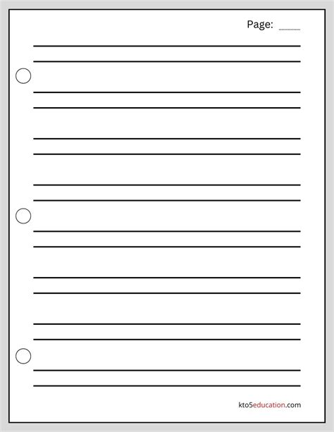 double lined hwt paper  handwriting worksheet