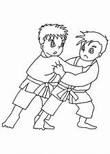 Judo Bal Jitsu Jiu Disegnidacolorare Martial sketch template