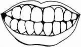 Mouth Coloring Human Pages Open Teeth Template Color Clipart Templates Skull sketch template