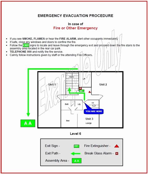 fire evacuation plan template