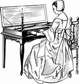 Clavichord Clipart Woman Clip Playing Vector Pianist Lady Music Svg Clker Clipground Vectors Cliparts 4vector Webstockreview Onlinelabels 1001freedownloads Domain Public sketch template