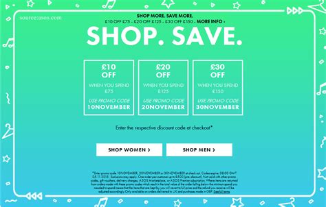asos released  shopsave codes    country find  pictured uk coupons