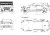 Cad Jaguar Pace Block Autocad Drawings Blocks Range Car Drawing Rover Cars Plan Velar Front  Models Dwg Side Mercedes sketch template