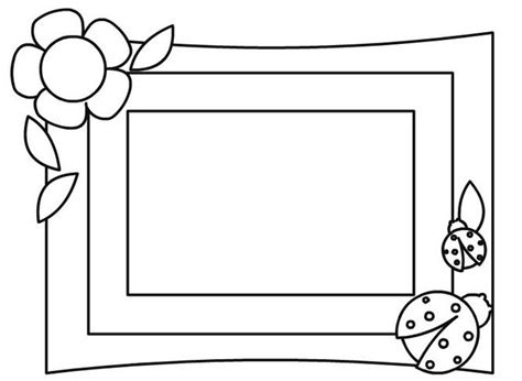 flower picture frame coloring page coloring book