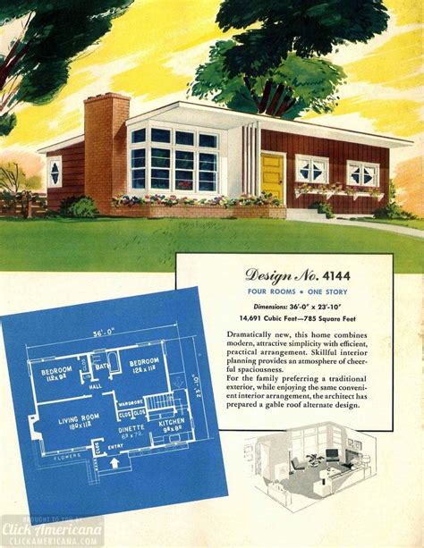 vintage  house plans   build millions  mid century homes     today