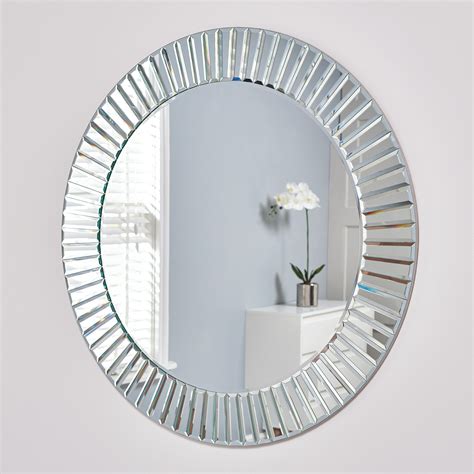 Round Bevelled All Glass Mirror