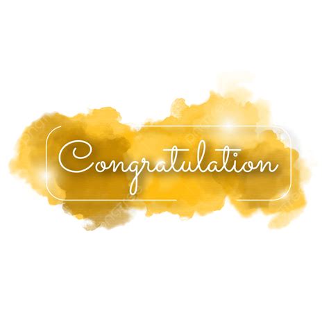 congratulation handwriting text  gold watercolor background
