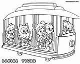 Daniel Coloring Tiger Trolley Pages sketch template