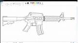 Carbine sketch template