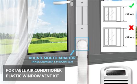 gulrear portable air conditioner window vent kit window  kit plate  portable air