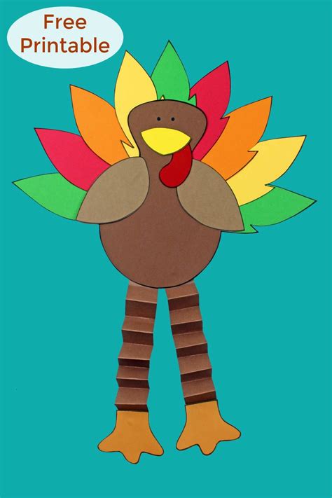 printable turkey craft  thanksgiving mama likes