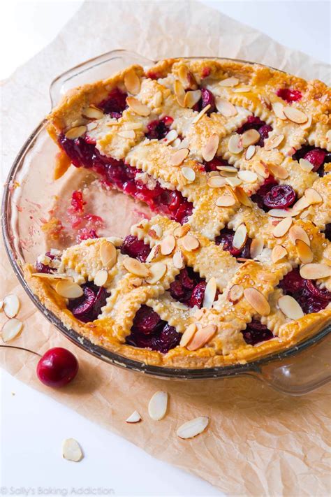 sweet cherry pie with toasted almonds sallys baking addiction