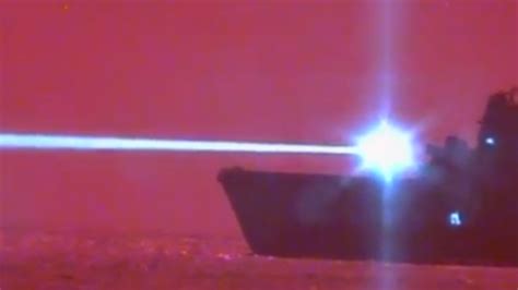navy amphib shoots  drone  laser weapon prototype