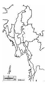 Maps Myanmar Outline Blank Burma sketch template