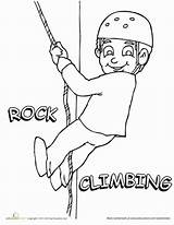 Climbing Coloring Rock Drawing Pages Worksheets Education Grade First Designlooter Boys Worksheet Sports 38kb 389px sketch template