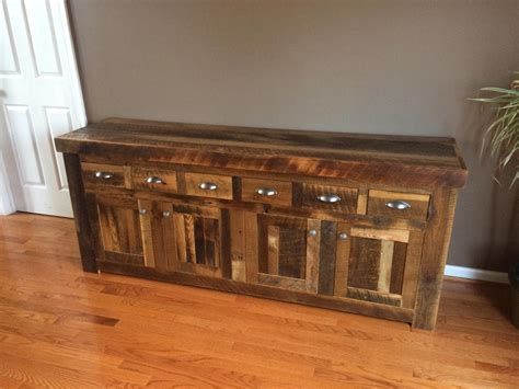 reclaimed oak rustic country drawer buffet sideboard