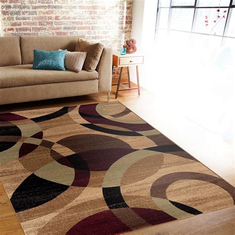 contemporary modern circles multi area rug abstract    amazonca
